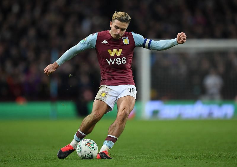 Aston Villa's Grealish has been heavily linked with a move to Tottenham or Arsenal